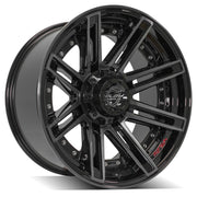 4PLAY 4P08 20x10 6x135 + 6x139.7 -18et Gloss Black Brushed with Tinted Clear Wheel SET
