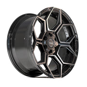 4PLAY 4PS26 20x9 6x135 + 6x139.7 -6et Gloss Black Brushed with Tinted Clear Wheel SET