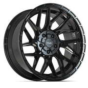 4PS28 Gloss Black Brushed with Tinted Clear