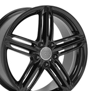 OE Wheels AU12 18x8 5x112 45et Gloss Black Wheel SET