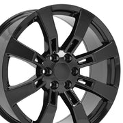 OE Wheels CA82 22x9 6x139.7 31et Gloss Black Wheel SET