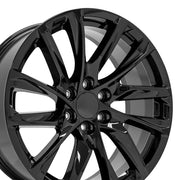 OE Wheels CA90 22x9 6x139.7 28et Gloss Black Wheel SET
