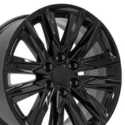 OE Wheels CA91 20x9 6x139.7 28et Gloss Black Wheel SET