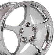 OE Wheels CV05 17x8.5 5x120.65 58et Chrome Wheel SET