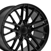 OE Wheels CV08 17x9.5 / 18x10.5 5x120.65 Satin Black Staggered Wheel SET