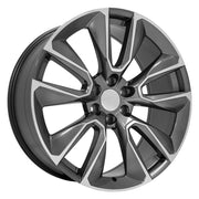 OE Wheels CV32 24x10 6x139.7 28et Gloss Gunmetal Machined Wheel SET