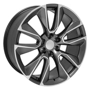 OE Wheels CV32 24x10 6x139.7 28et Gloss Gunmetal Machined Wheel SET