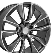 OE Wheels CV32 24x10 6x139.7 28et Gloss Gunmetal Machined Wheel SET