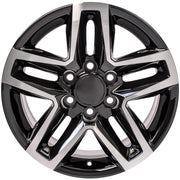 OE Wheels CV34 18x8.5 6x139.7 26et Gloss Black Machined Wheel SET