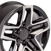 OE Wheels CV34 18x8.5 6x139.7 26et Gloss Black Machined Wheel SET