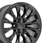 OE Wheels CV54 17x8 6x120 33et Satin Black Wheel SET
