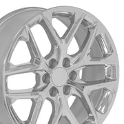 OE Wheels CV62 22x9 6x139.7 28et Chrome Wheel SET