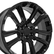 OE Wheels CV68 24x10 6x139.7 28et Gloss Black Wheel SET