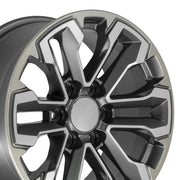OE Wheels CV69 18x8.5 6x139.7 26et Satin Gunmetal Machined Face - Two Tone Wheel SET