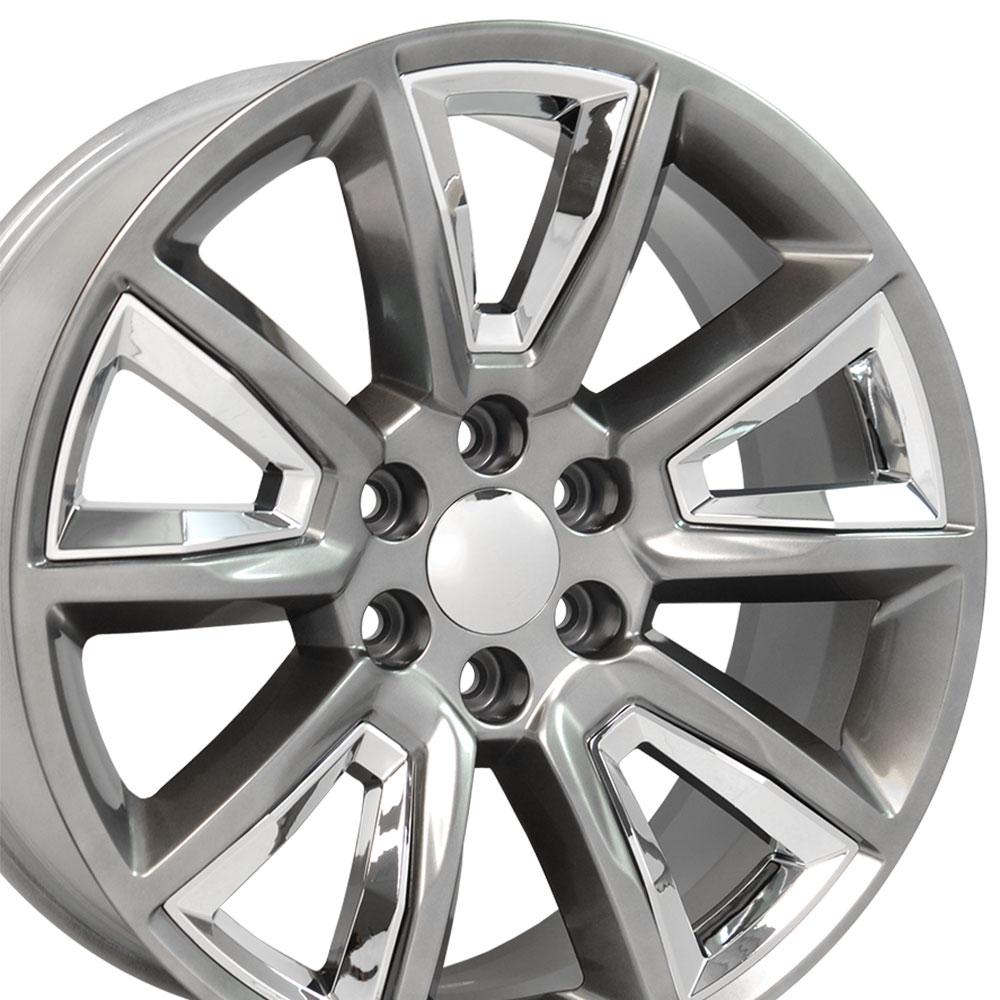 Tahoe Rims - CV73B Tahoe Wheels - Hyper w-Chrome 22 Inch Chevy