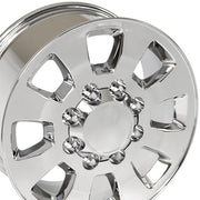 OE Wheels CV75 18x8 8x165.1 12et Chrome Wheel SET