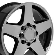 OE Wheels CV91 20x8.5 8x165.1 12et Gloss Black Machined Wheel SET