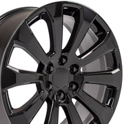OE Wheels CV95 22x9 6x139.7 28et Gloss Black Wheel SET