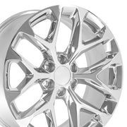 OE Wheels CV98 22x9 6x139.7 24et Chrome Wheel SET