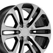 OE Wheels CV99 20x9 6x139.7 31et Gloss Black Machined Wheel SET