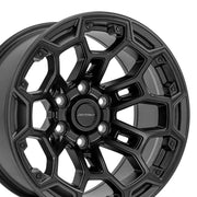 DEFIANT DF03 18x9 6x139.7 -12et Satin Black with Dark Satin Charcoal 2-Tone Wheel SET