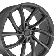 DEFIANT DF06 20x9 / 20x10 5x114.3 Dark Satin Charcoal Staggered Wheel SET