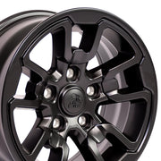 OE Wheels DG55 17x8 5x139.7 18et Satin Black Wheel SET