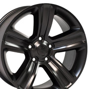 OE Wheels DG65 20x9 5x139.7 19et Satin Black Wheel SET