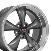 OE Wheels FR01 18x9 / 18x10 5x114.3 Gloss Anthracite Machined Lip Staggered Wheel SET
