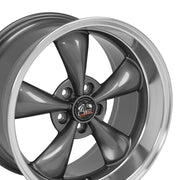 OE Wheels FR01 18x9 / 18x10 5x114.3 Gloss Anthracite Machined Lip Staggered Wheel SET