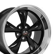 OE Wheels FR01 18x9 / 18x10 5x114.3 Gloss Black Machined Lip Staggered Wheel SET