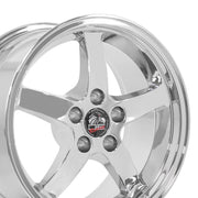 OE Wheels FR04 17x9 / 17x10.5 5x114.3 Chrome Staggered Wheel SET