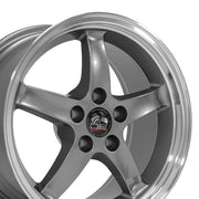 OE Wheels FR04 17x9 5x114.3 24et Gloss Gunmetal Machined Lip Wheel SET
