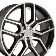 OE Wheels FR73 20x9 5x114.3 44et Gloss Black Machined Wheel SET