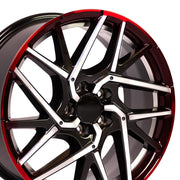 OE Wheels HD06 18x8 5x114.3 50et Gloss Gunmetal Machined Face - Two Tone Wheel SET