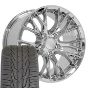 OE Wheels CV22 17x9.5 5x120.65 Chrome Wheels 275-40-17 Toyo Extensa HP II Tires SET