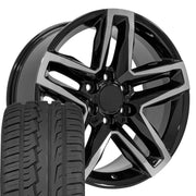 OE Wheels CV34 20x9 6x139.7 Gloss Black Machined Wheels 275-55-20 Ironman iMove GEN 2 SUV Tires SET