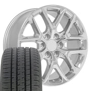OE Wheels CV62 20x9 6x139.7 Chrome Wheels 275-55-20 Bridgestone Dueler Alenza HL Plus Tires SET