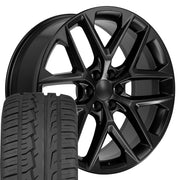 OE Wheels CV62 24x10 6x139.7 Gloss Black Wheels 305-35-24 Ironman iMove GEN 2 Tires SET