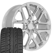OE Wheels CV62 24x10 6x139.7 Gloss Black Wheels 305-35-24 Ironman iMove GEN 2 Tires SET