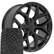 OE Wheels CV98B 20x9 6x139.7 Satin Black Wheels 275-55-20 Sailun TerraMax RT Tires SET