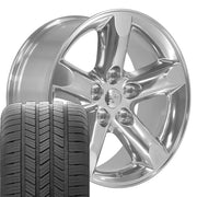 OE Wheels DG56 20x9 5x139.7 Polished Wheels 275-55-20 Goodyear Eagle LS2 Tires SET