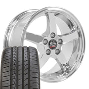 OE Wheels FR04 17x9 5x114.3 Chrome Wheels 245-45-17 Ironman iMove Gen 2 Tires SET