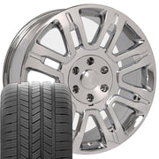OE Wheels FR98 20x8.5 6x135 Chrome Wheels 275-55-20 Goodyear Eagle LS2 Tires SET