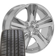 OE Wheels LX19 18x8 5x114.3 Chrome Wheels 245-40-18 Ironman iMove GEN 2 Tires SET