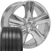 OE Wheels LX19 18x8 5x114.3 Chrome Wheels 245-40-18 Ironman iMove GEN 3 Tires SET
