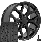 OE Wheels CV98 20x9 6x139.7 Satin Black Wheels 275-55-20 Ironman iMove GEN 2 SUV Tires TPMS SET