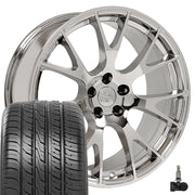 OE Wheels DG15 20x9 5x115 Chrome Wheels 245-45-20 Ironman iMove GEN 3 Tires TPMS SET