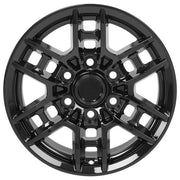 OE Wheels TY17 16x7 6x139.7 13et Gloss Black Wheel SET