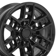 OE Wheels TY17 16x7 6x139.7 13et Gloss Black Wheel SET